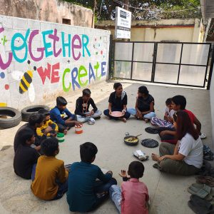 Hub Sathanur: beim Kochen helfen alle mit