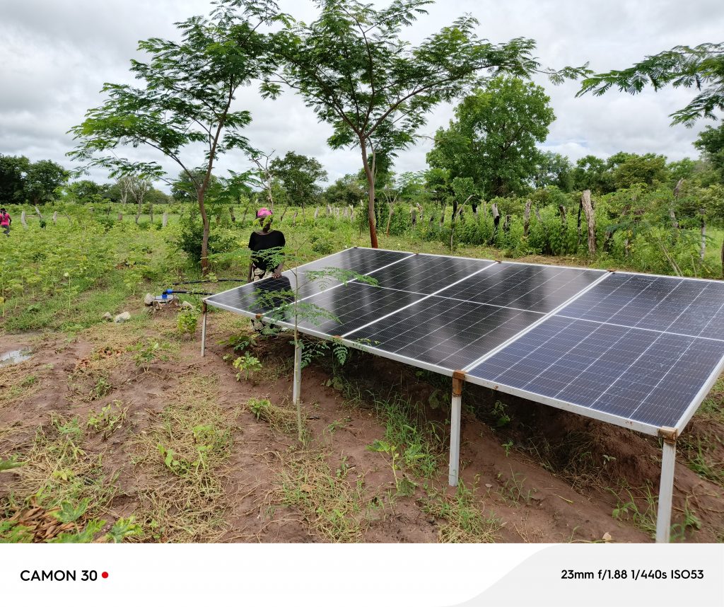 Installation des panneaux solaires pour pompage de l'eau